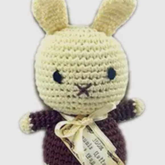 Foo Foo Bunny Knit Knacks-Spring Collection-Organic Cotton Small Dog Toy - Picture 1 of 1